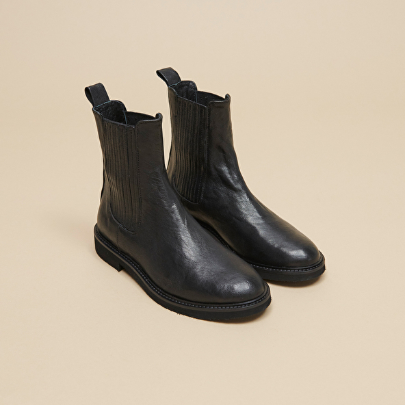 Chelsea boots in black aged leather | RICK