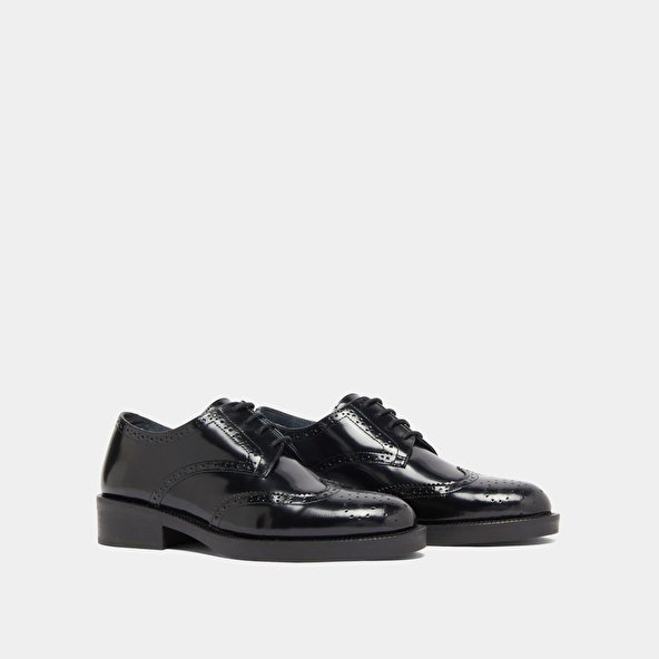 Derbies à lacets in black shiny leather | DRUM
