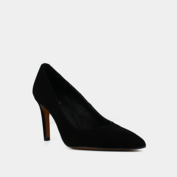 Pumps with pointed ends in black velvet | BABOR