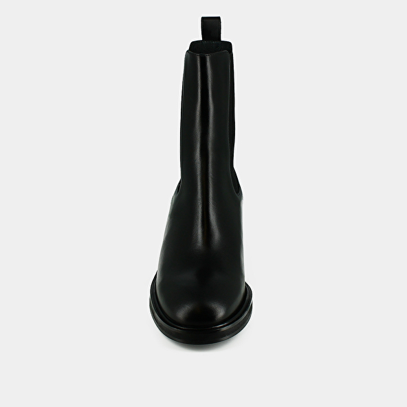 Boots with elastics in black leather | DEMOISELLE