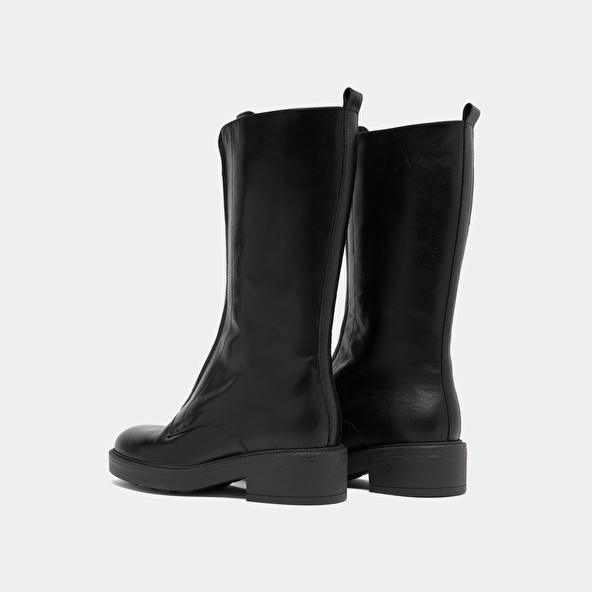 Bottes à élastiques in black distressed leather | ALEP