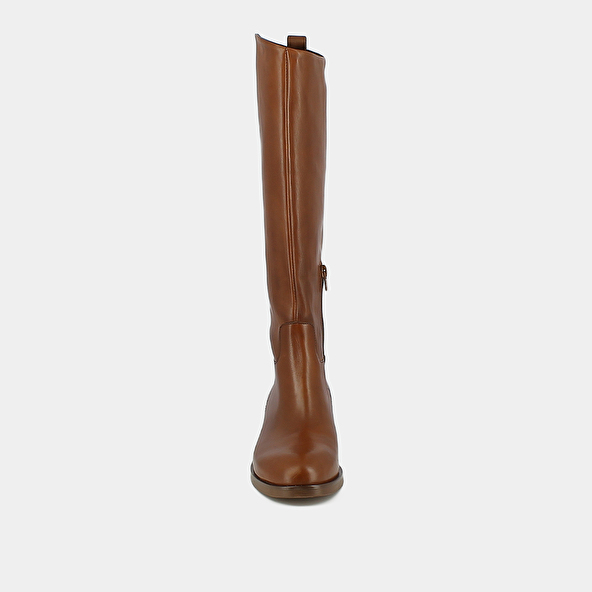 High boots in cognac leather | MACARON