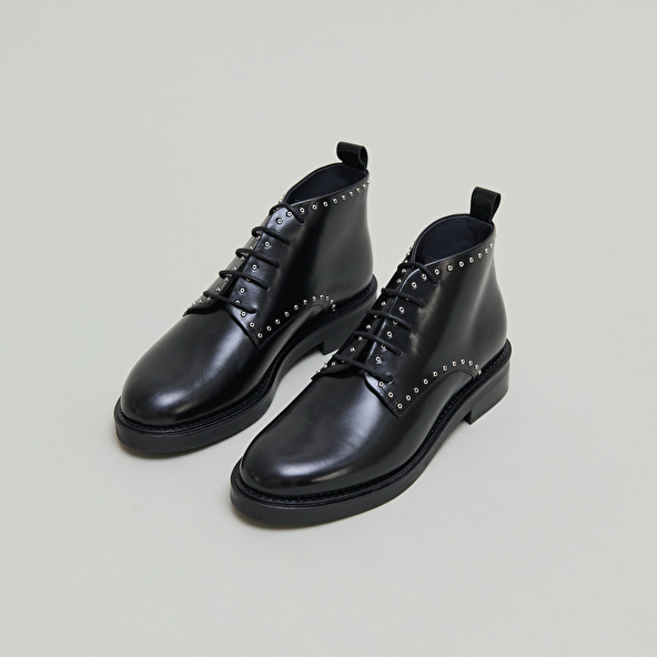 Derbies hautes in black leather | DUTRONC