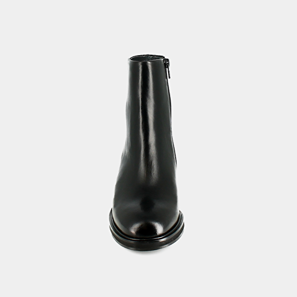 Boots with chunky heels in black leather | DANSEUSE