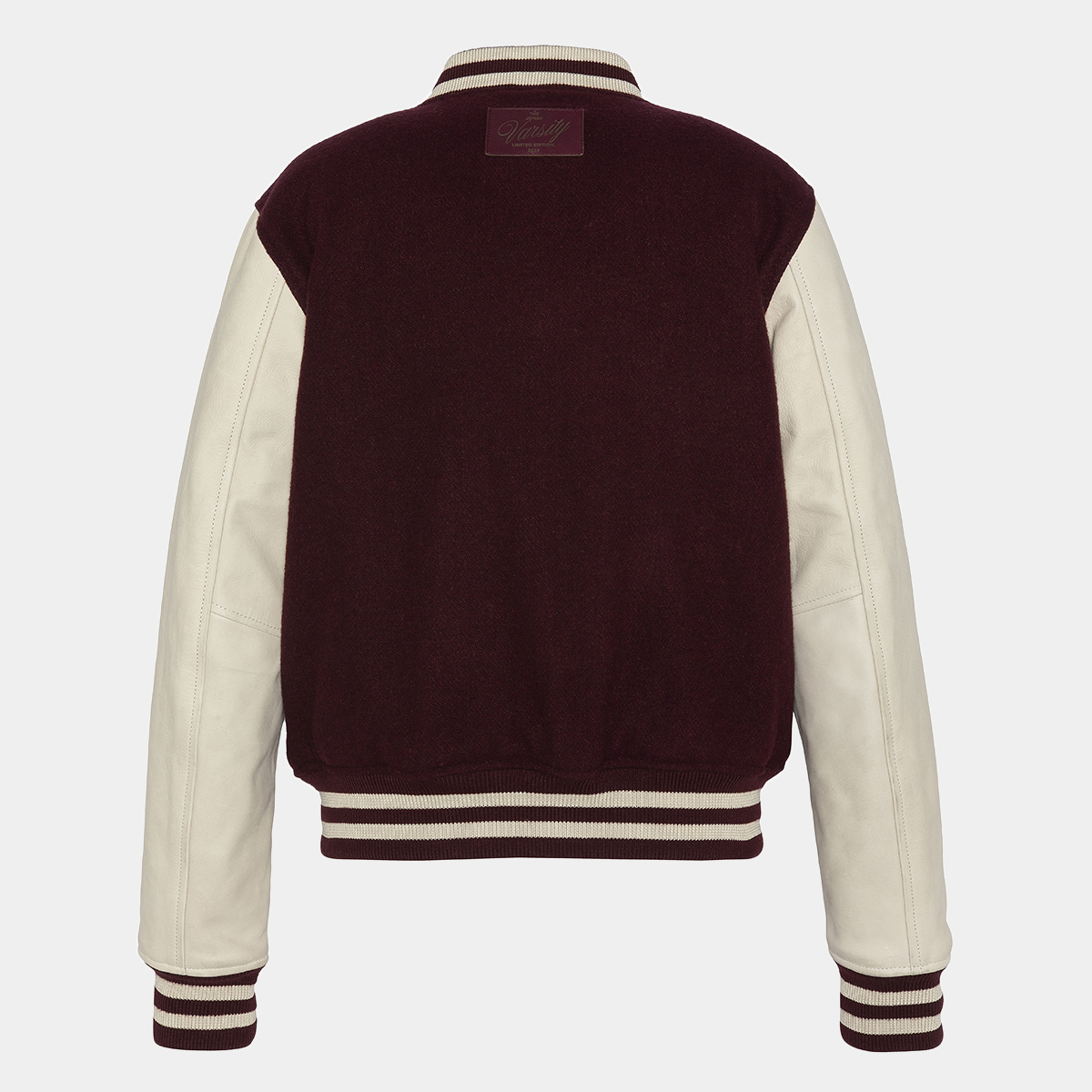 THE JONAK VARSITY in burgundy wool | THE