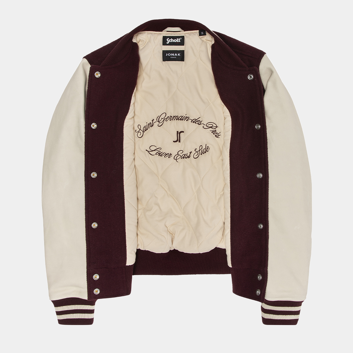 THE JONAK VARSITY in burgundy wool | THE