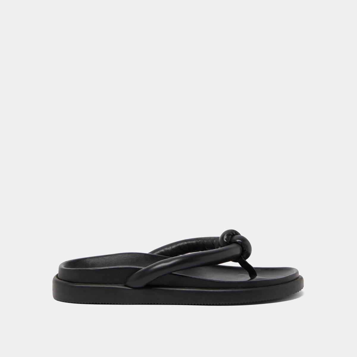 Mules with straps in black leather | WOODLAND