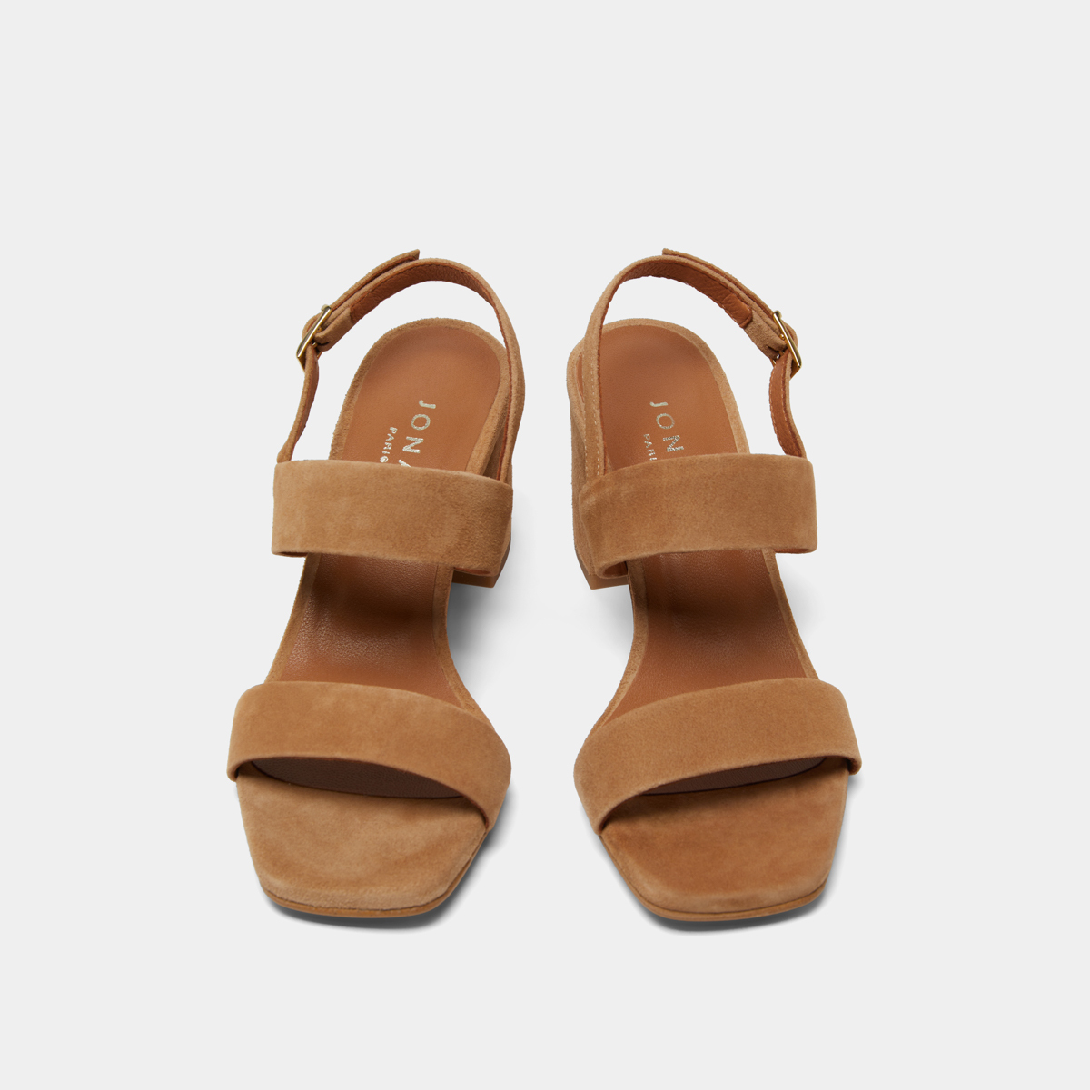 Heeled sandals in camel velvet | VICO