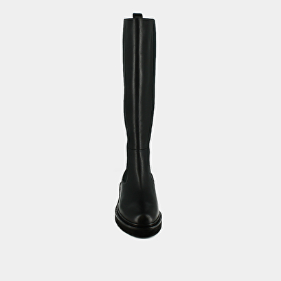 Boots with elastics in black leather | dolmen
