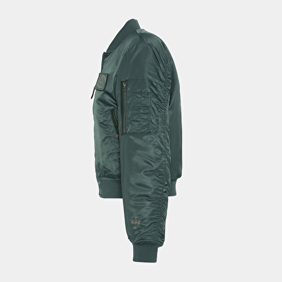 The jonak bomber - jonak x schott in green nylon | the