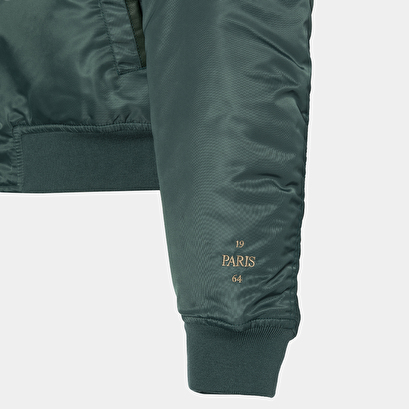 The jonak bomber - jonak x schott in green nylon | the