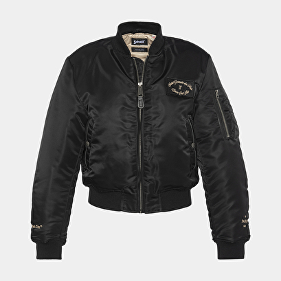 The jonak bomber - jonak x schott in black nylon | the