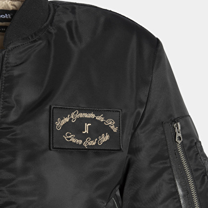 The jonak bomber - jonak x schott in black nylon | the