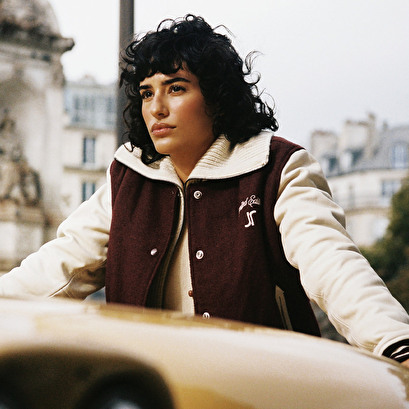 The jonak varsity in burgundy wool | the