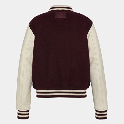 The jonak varsity in burgundy wool | the