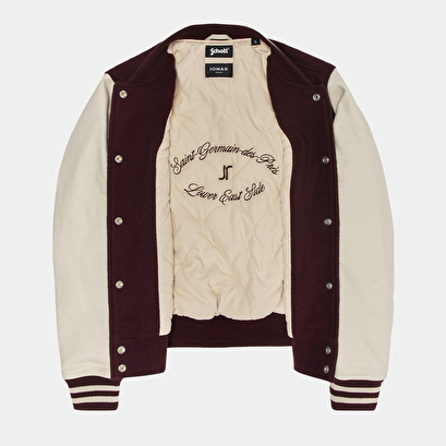 The jonak varsity in burgundy wool | the