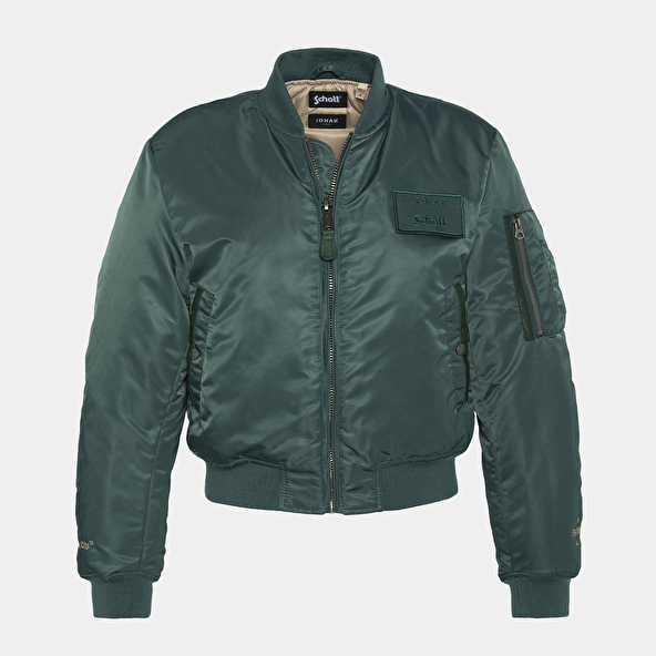 The Jonak Bomber - Jonak x Schott in green nylon | THE