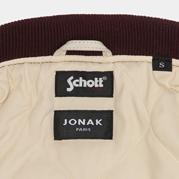 THE JONAK VARSITY in burgundy wool | THE