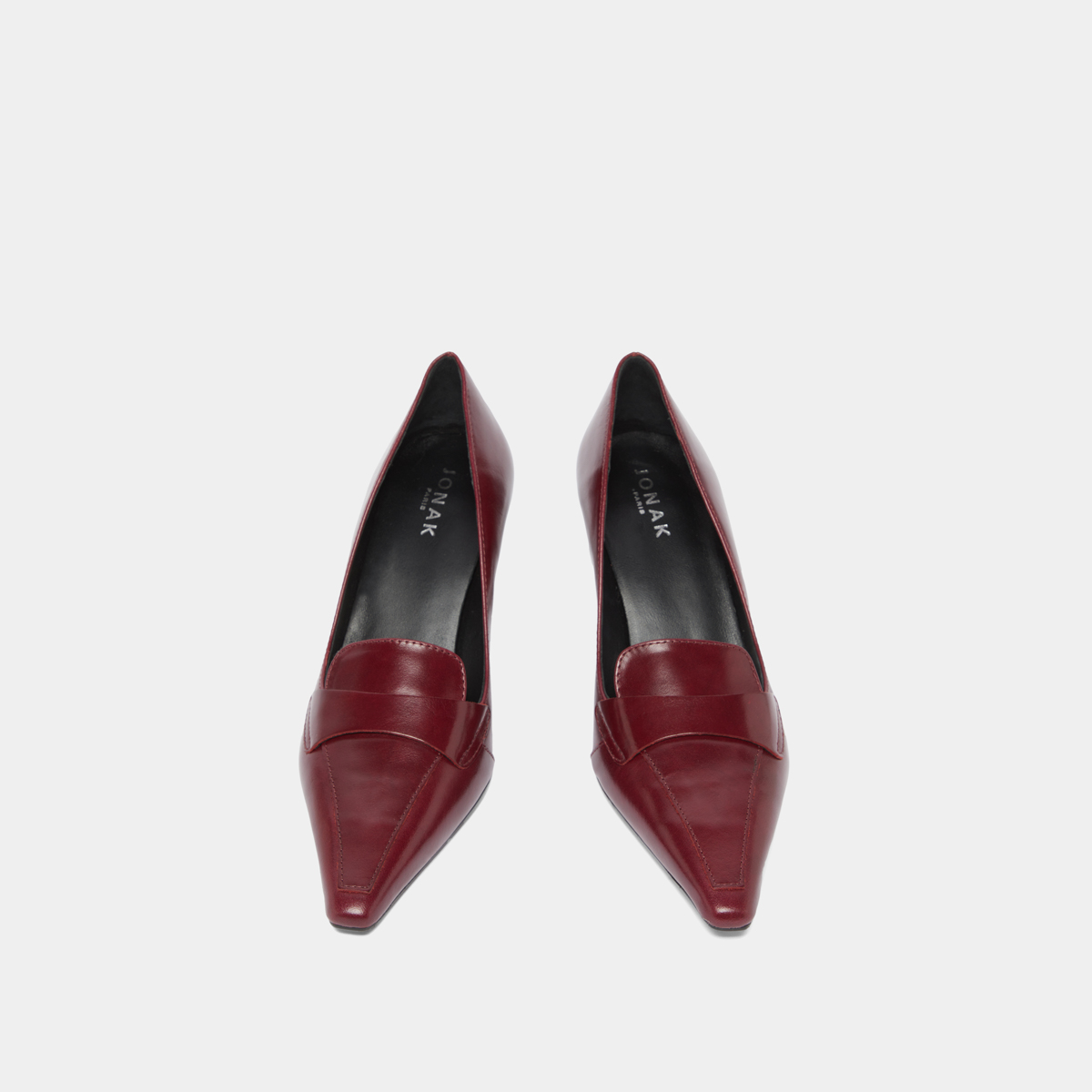 Escarpins à pattes in burgundy leather | BLONDIE