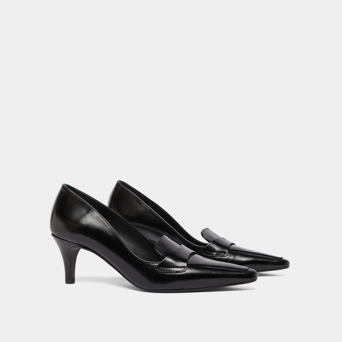 Escarpins à pattes in black leather | BLONDIE