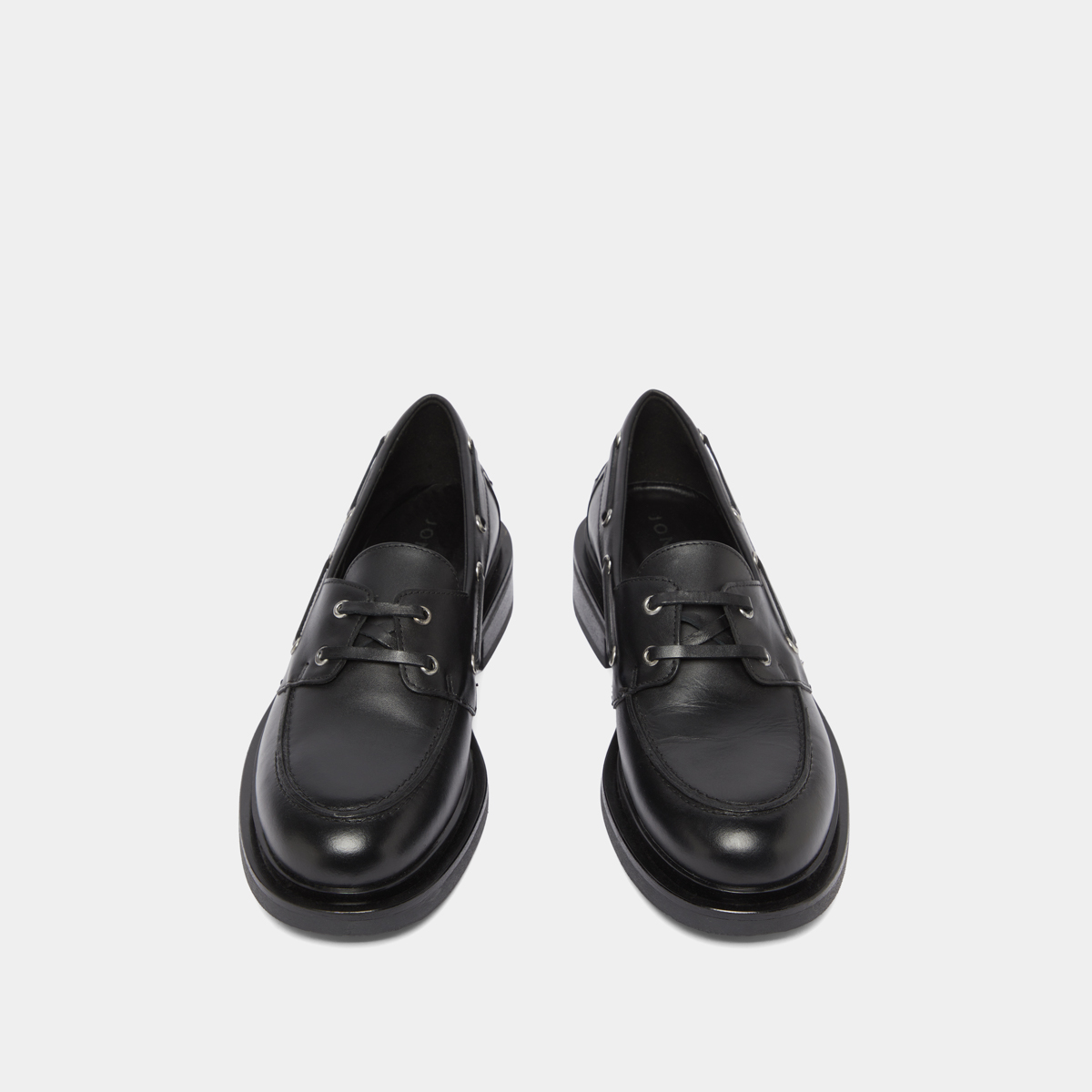 Derbies &agrave; lacets &eacute;pais in black leather | PAOLO