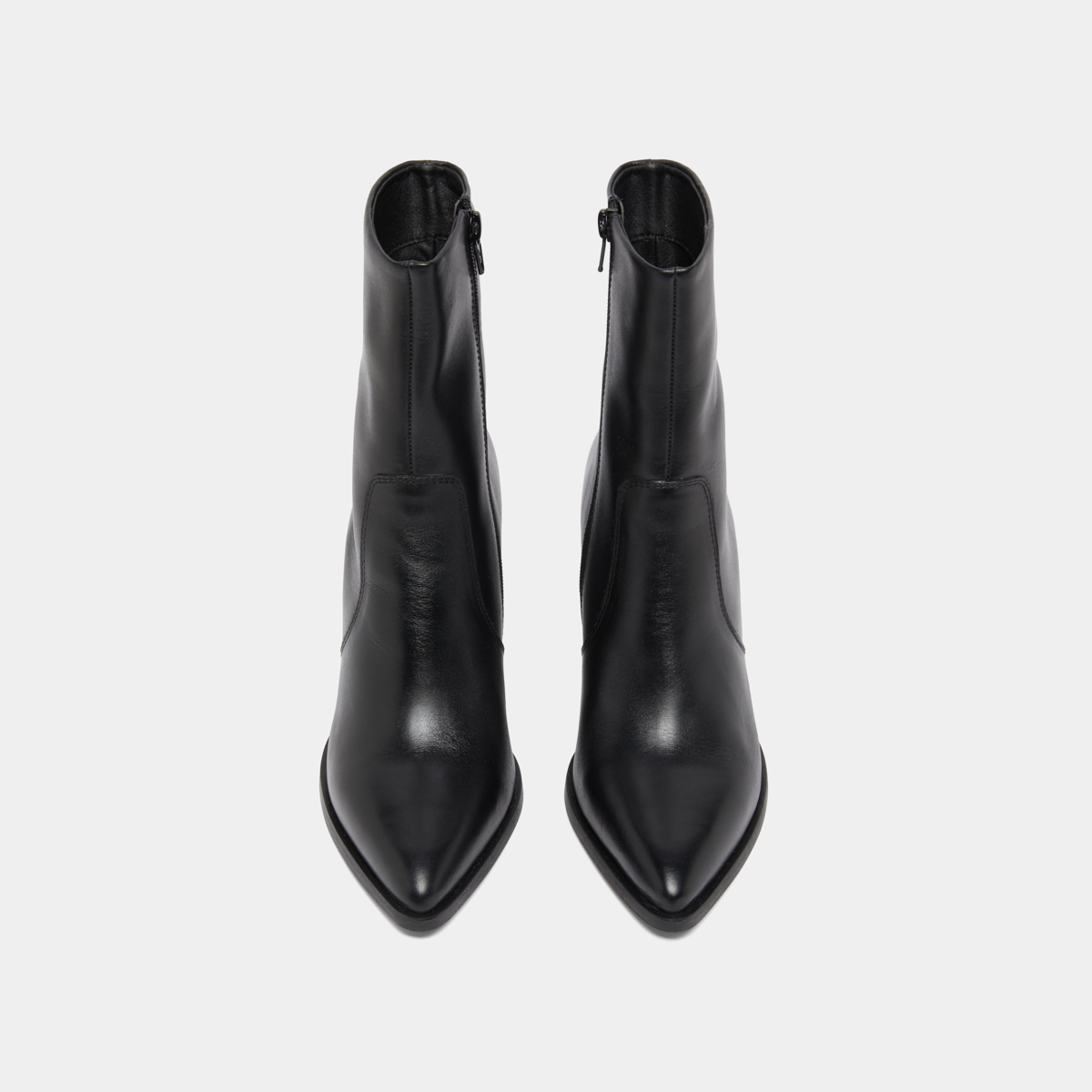 Bottines à talons in black leather | PERLE