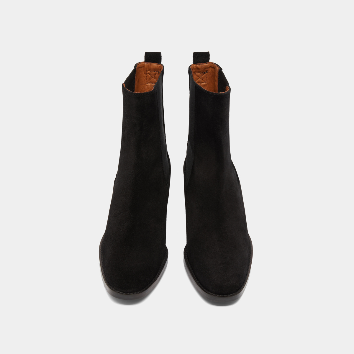 Boots à élastiques in black suede | MAEVA