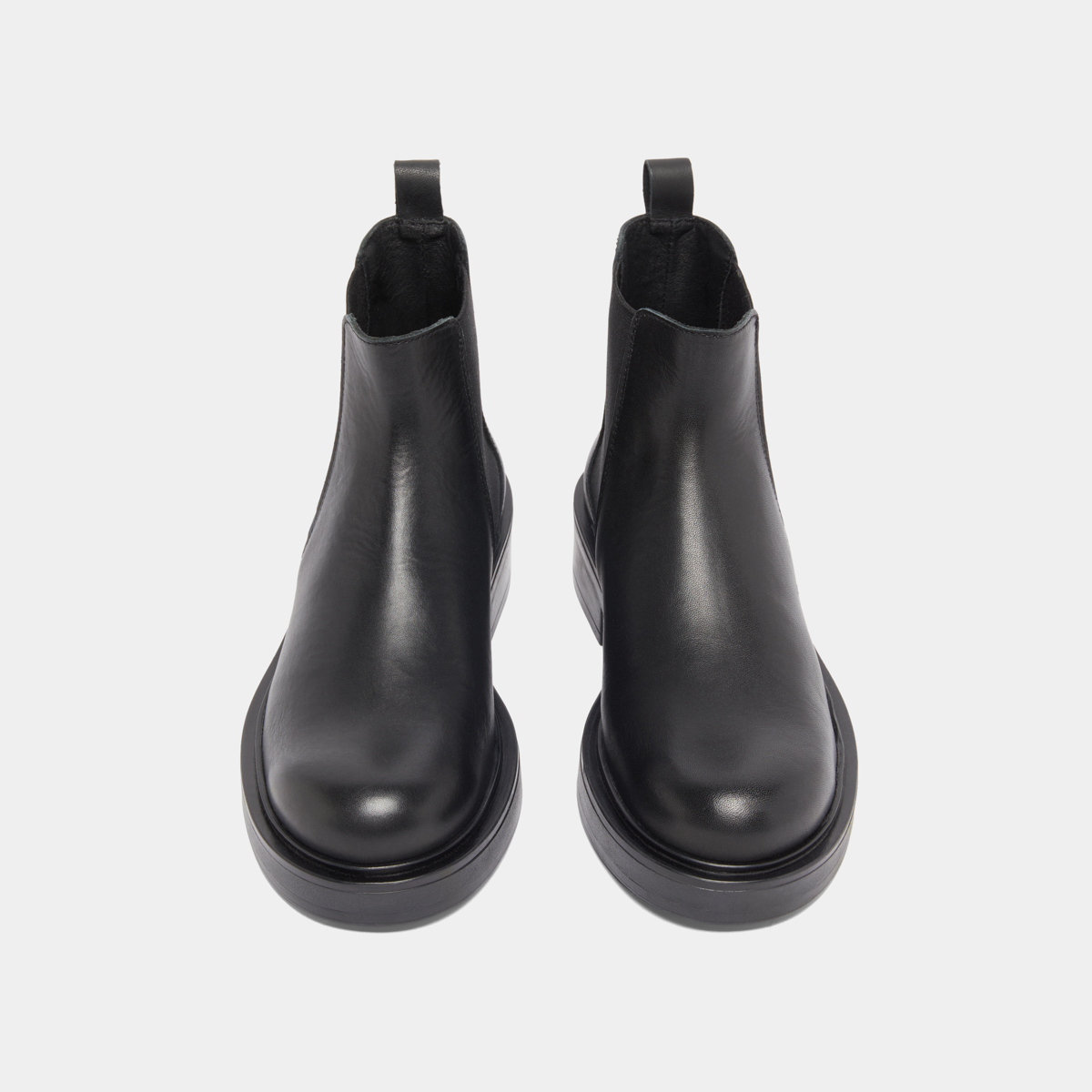 Boots à élastiques in black leather | MELANIE