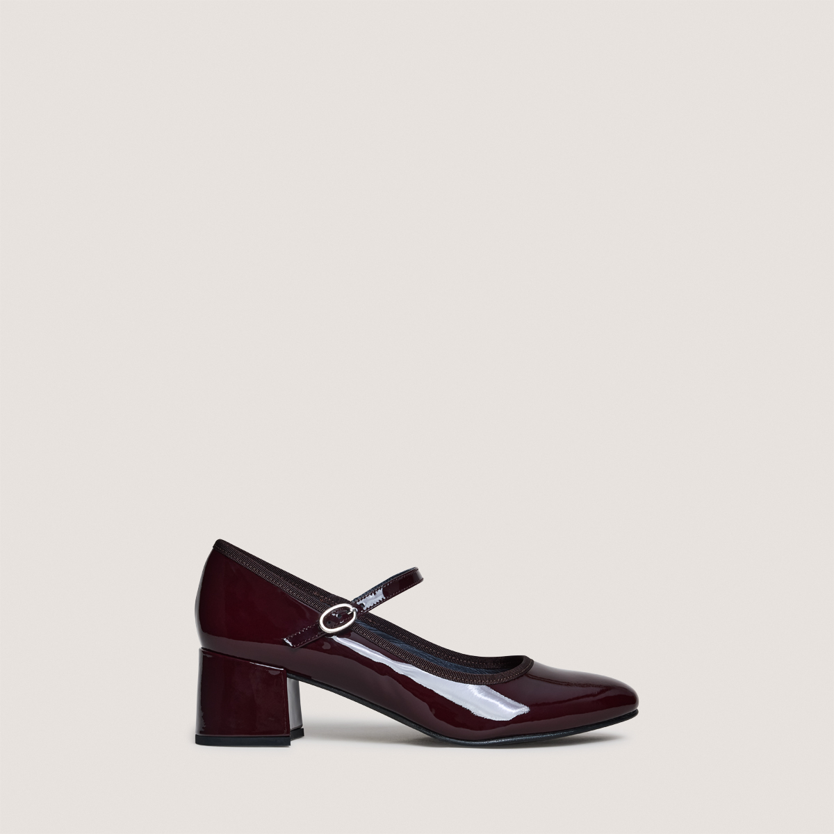 Mary Jane with heels in burgundy patent | DALMATIE