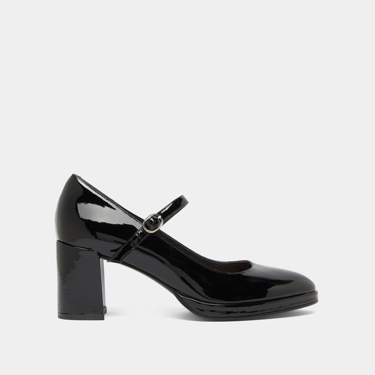 Babies à talons in black patent | DEBRE