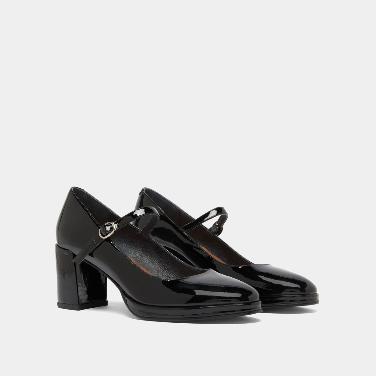 Babies à talons in black patent | DEBRE