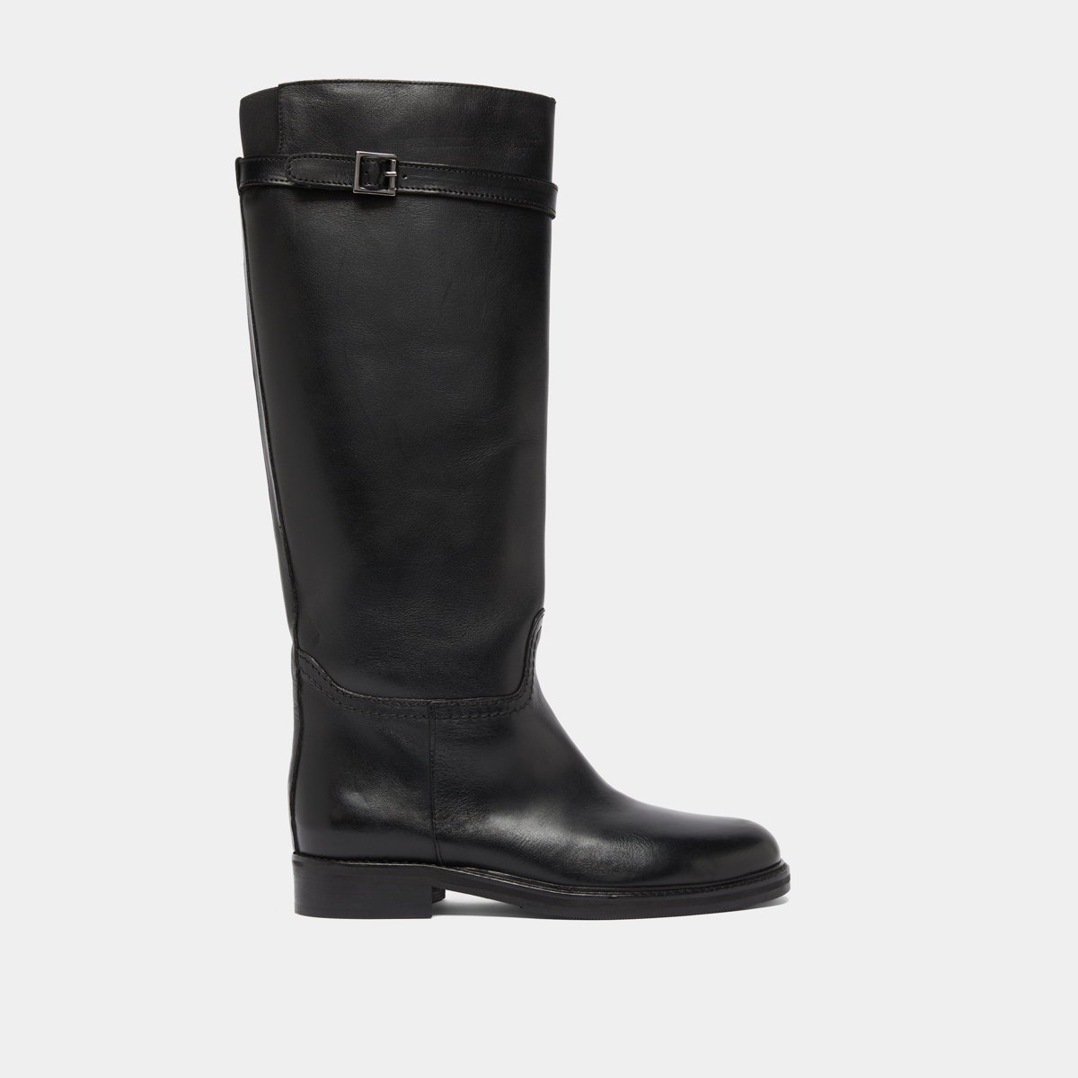 High boots in black leather | ROMANE