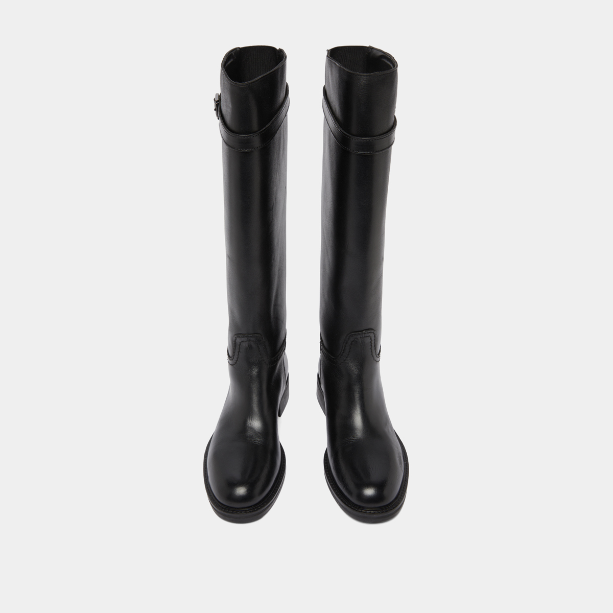 High boots in black leather | ROMANE