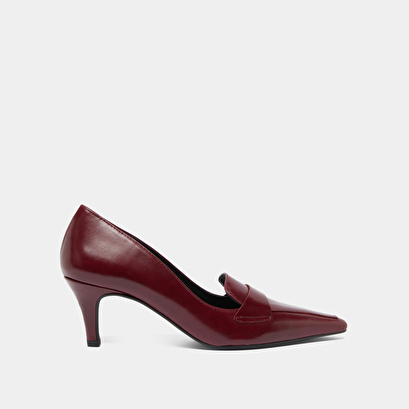 Escarpins &agrave; pattes in burgundy leather | blondie