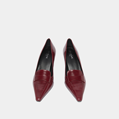 Escarpins &agrave; pattes in burgundy leather | blondie