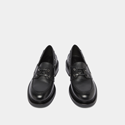 Derbies &agrave; lacets &eacute;pais in black leather | paolo