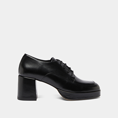 Derbies &agrave; talons in black leather | vivaldi