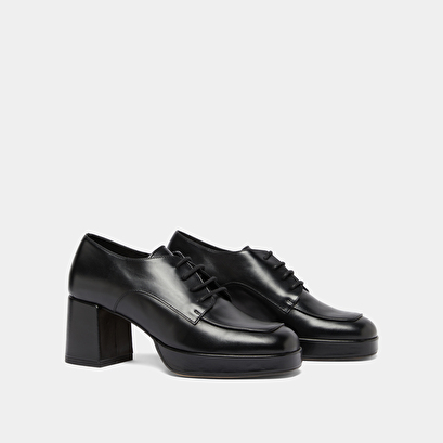 Derbies &agrave; talons in black leather | vivaldi
