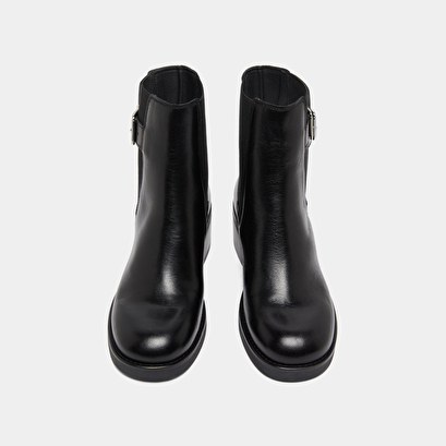 Boots &agrave; &eacute;lastiques et boucles ajustables... in black leather | boulou