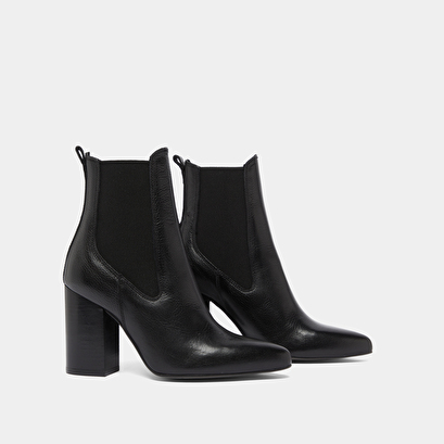 Bottines à talons et bouts pointus black