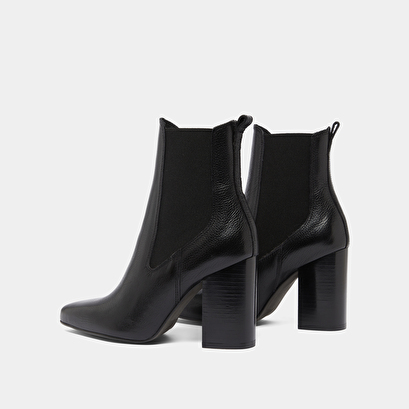 Bottines à talons et bouts pointus black