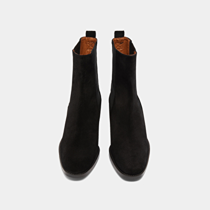 Boots &agrave; &eacute;lastiques in black suede | maeva