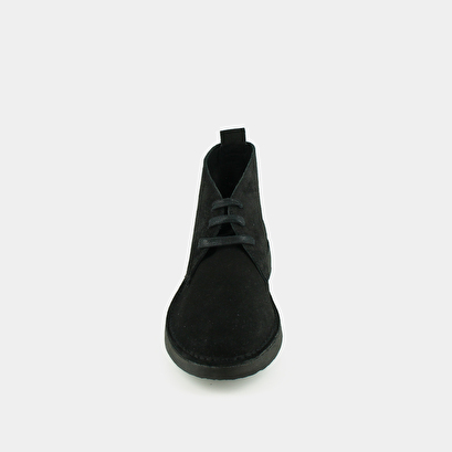 Boots basses &agrave; lacets in black suede | maxime