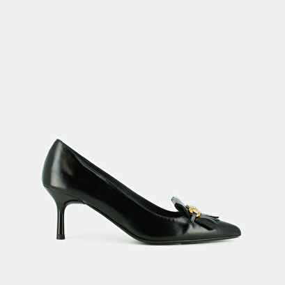 Pumps with gold bits black