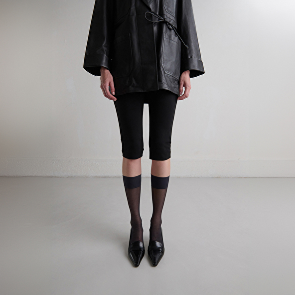 Escarpins à pattes in black leather | BLONDIE