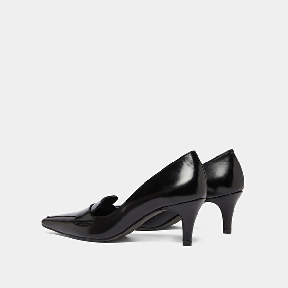 Escarpins à pattes in black leather | BLONDIE