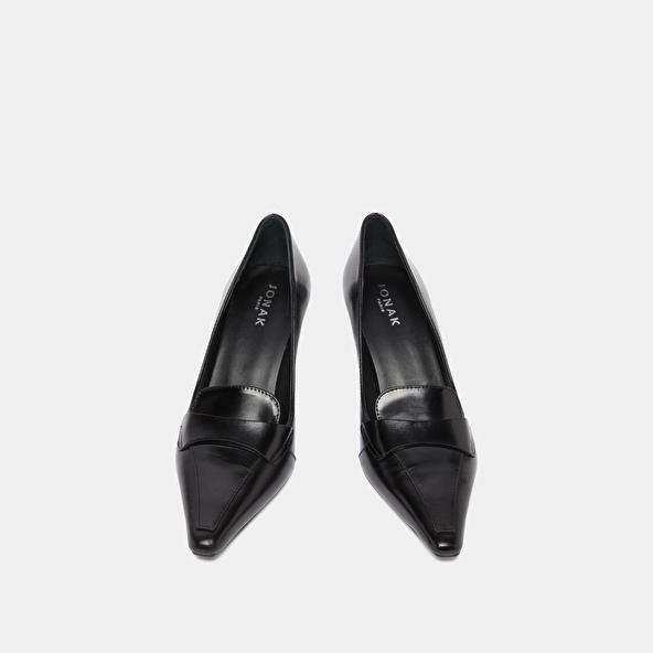 Escarpins à pattes in black leather | BLONDIE