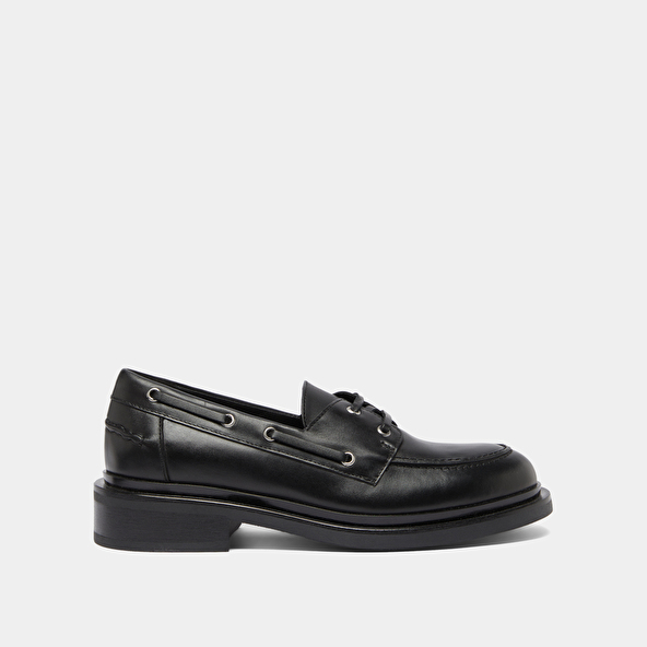 Derbies &agrave; lacets &eacute;pais in black leather | PAOLO