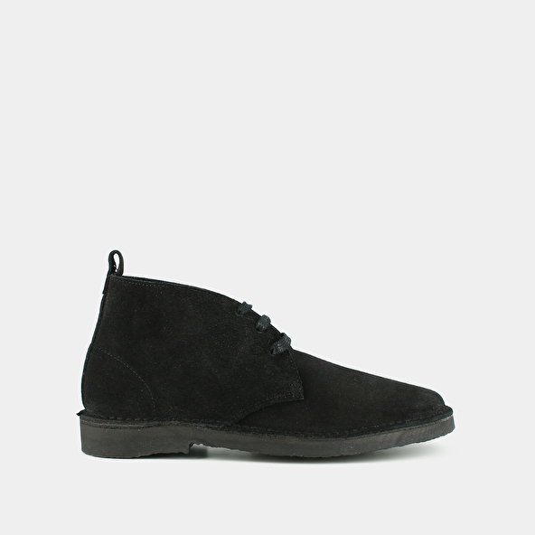 Boots basses à lacets in black suede | MAXIME