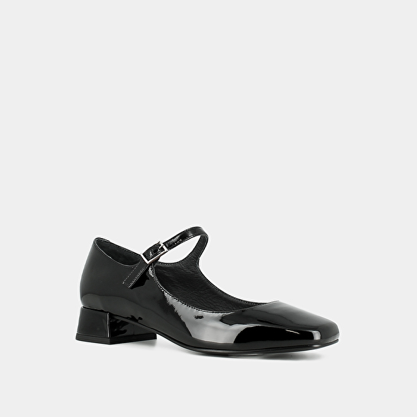 Mary Jane with square toes in black patent | DULCI